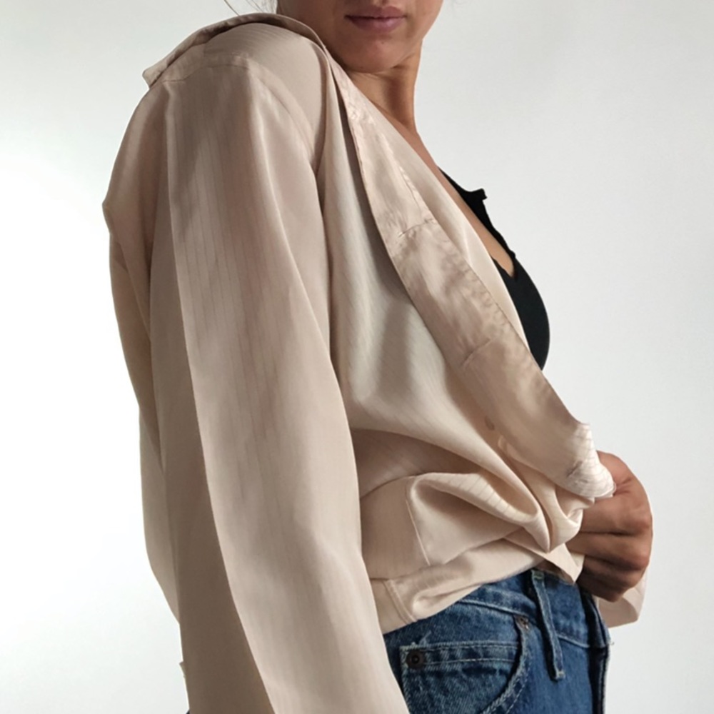 Beige Button Up - Picture 4 of 5